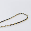 MCM Chain Shoulder Bag Leather Black Gold Auth 208820-9