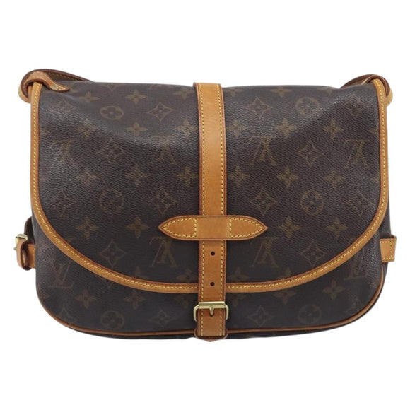 LOUIS VUITTON Monogram Saumur 30 Shoulder Bag M42256 LV Auth 208822A
