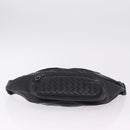 Bottega Veneta INTRECCIATO Waist Bag Leather Black Auth 208826V-5