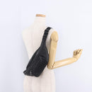 Bottega Veneta INTRECCIATO Waist Bag Leather Black Auth 208826V-25