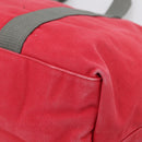 PRADA PRADA Sports Tote Bag Canvas Red Silver Auth 208827-15