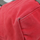 PRADA PRADA Sports Tote Bag Canvas Red Silver Auth 208827-16