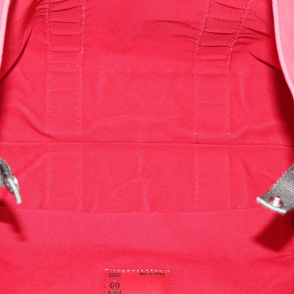 PRADA PRADA Sports Tote Bag Canvas Red Silver Auth 208827