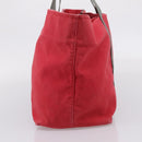 PRADA PRADA Sports Tote Bag Canvas Red Silver Auth 208827-4