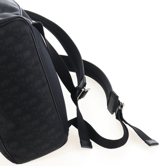 Christian Dior Trotter Motion Oblique Backpack Nylon Black Silver Auth 208828V