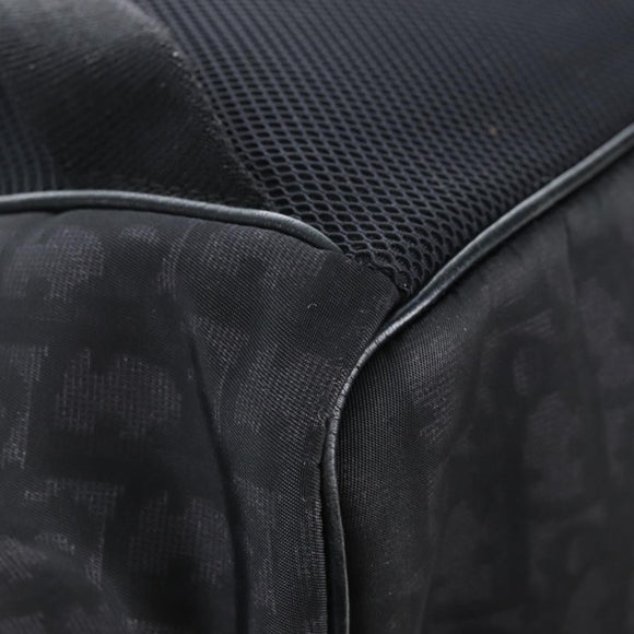 Christian Dior Trotter Motion Oblique Backpack Nylon Black Silver Auth 208828V