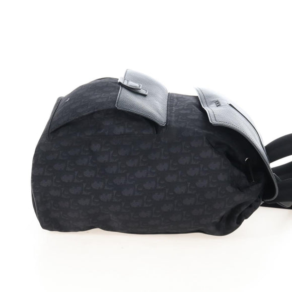 Christian Dior Trotter Motion Oblique Backpack Nylon Black Silver Auth 208828V