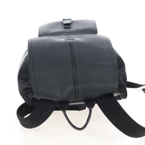 Christian Dior Trotter Motion Oblique Backpack Nylon Black Silver Auth 208828V
