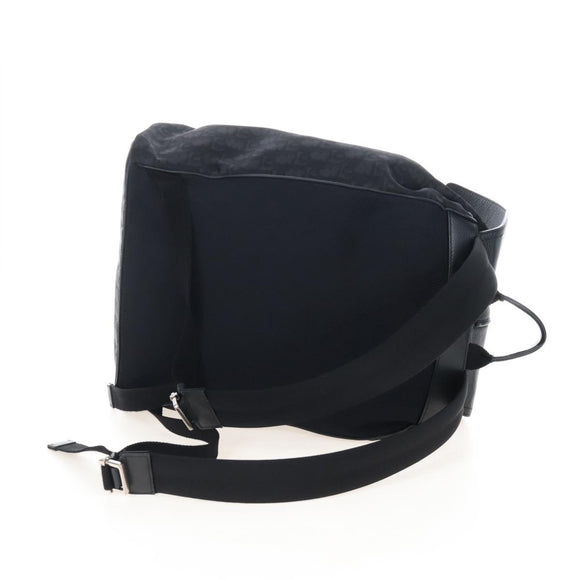 Christian Dior Trotter Motion Oblique Backpack Nylon Black Silver Auth 208828V