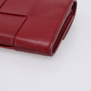 Bottega Veneta MAXI INTRECCIATO Cassette Long Wallet Leather Red Auth 208830V-10