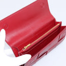 Bottega Veneta MAXI INTRECCIATO Cassette Long Wallet Leather Red Auth 208830V-12