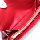 Bottega Veneta MAXI INTRECCIATO Cassette Long Wallet Leather Red Auth 208830V-13