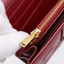 Bottega Veneta MAXI INTRECCIATO Cassette Long Wallet Leather Red Auth 208830V-15