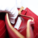 Bottega Veneta MAXI INTRECCIATO Cassette Long Wallet Leather Red Auth 208830V-17