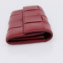 Bottega Veneta MAXI INTRECCIATO Cassette Long Wallet Leather Red Auth 208830V-5