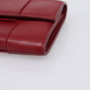 Bottega Veneta MAXI INTRECCIATO Cassette Long Wallet Leather Red Auth 208830V-8