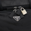 PRADA Hand Bag Nylon 2way Black Silver Auth 208832-16