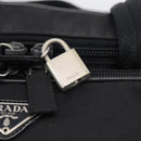 PRADA Hand Bag Nylon 2way Black Silver Auth 208832-17