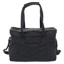 PRADA Hand Bag Nylon 2way Black Silver Auth 208832-3