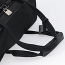 PRADA Hand Bag Nylon 2way Black Silver Auth 208832-7
