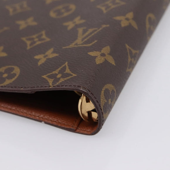 LOUIS VUITTON Monogram Agenda MM Day Planner Cover R20105 LV Auth 208834