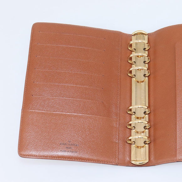 LOUIS VUITTON Monogram Agenda MM Day Planner Cover R20105 LV Auth 208834