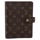 LOUIS VUITTON Monogram Agenda MM Day Planner Cover R20105 LV Auth 208834-13