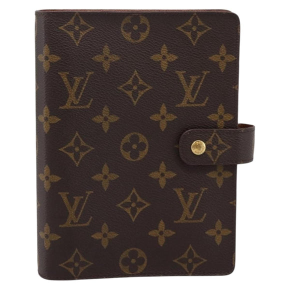LOUIS VUITTON Monogram Agenda MM Day Planner Cover R20105 LV Auth 208834