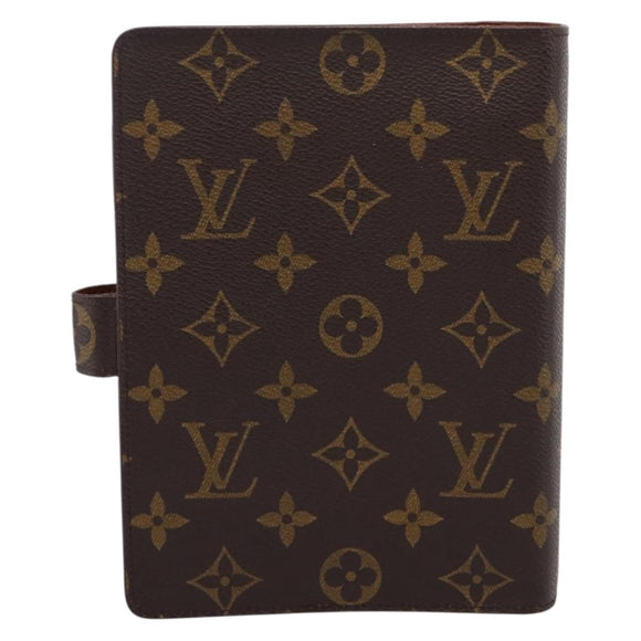 LOUIS VUITTON Monogram Agenda MM Day Planner Cover R20105 LV Auth 208834
