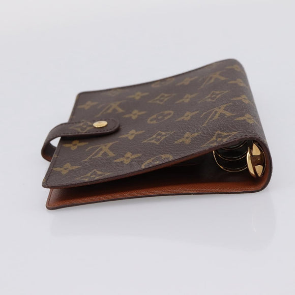 LOUIS VUITTON Monogram Agenda MM Day Planner Cover R20105 LV Auth 208834