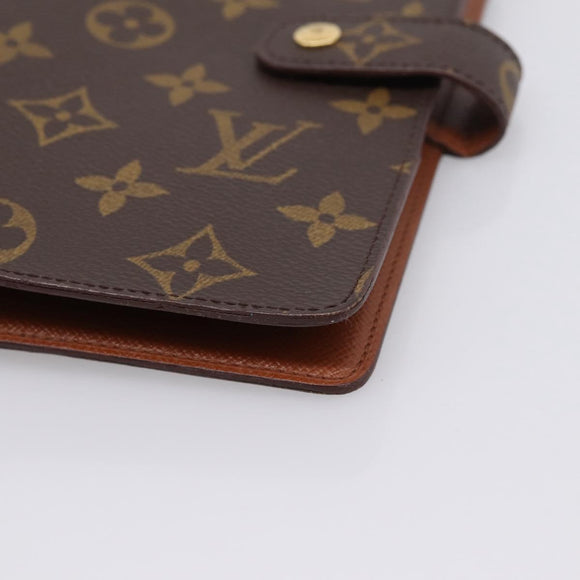 LOUIS VUITTON Monogram Agenda MM Day Planner Cover R20105 LV Auth 208834