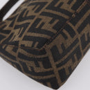 FENDI Zucca Canvas Pouch Black Silver Auth 208837-11
