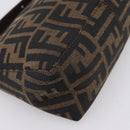 FENDI Zucca Canvas Pouch Black Silver Auth 208837-13