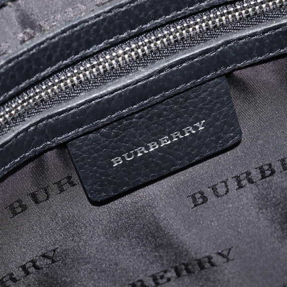 BURBERRY Nova Check Tote Bag Canvas Beige Silver Auth 208838V