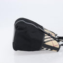 BURBERRY Nova Check Tote Bag Canvas Beige Silver Auth 208838V-4