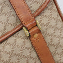CELINE Macadam Hand Bag PVC Beige Gold Tone Auth 208843A-17