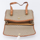 CELINE Macadam Hand Bag PVC Beige Gold Tone Auth 208843A-19