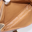 CELINE Macadam Hand Bag PVC Beige Gold Tone Auth 208843A-27