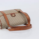 CELINE Macadam Hand Bag PVC Beige Gold Tone Auth 208843A-7