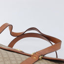 CELINE Macadam Hand Bag PVC Beige Gold Tone Auth 208843A-8