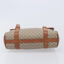 CELINE Macadam Hand Bag PVC Beige Gold Tone Auth 208843A-5