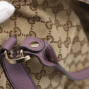 GUCCI GG Canvas GG Twins Shoulder Bag Beige Gold Tone 323675 Auth 208847V-25