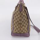 GUCCI GG Canvas GG Twins Shoulder Bag Beige Gold Tone 323675 Auth 208847V-4