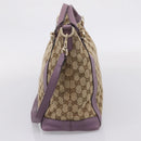 GUCCI GG Canvas GG Twins Shoulder Bag Beige Gold Tone 323675 Auth 208847V-5