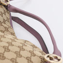 GUCCI GG Canvas GG Twins Shoulder Bag Beige Gold Tone 323675 Auth 208847V-8