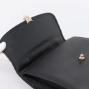 Burberrys Hand Bag Leather Black Silver Auth 208848-15