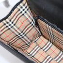 Burberrys Hand Bag Leather Black Silver Auth 208848-18