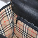 Burberrys Hand Bag Leather Black Silver Auth 208848-19