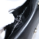 Burberrys Hand Bag Leather Black Silver Auth 208848-23