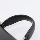 Burberrys Hand Bag Leather Black Silver Auth 208848-8